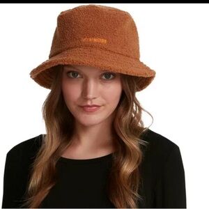 Steve Madden Sherpa Bucket Hat Tan  One Size (a2) New